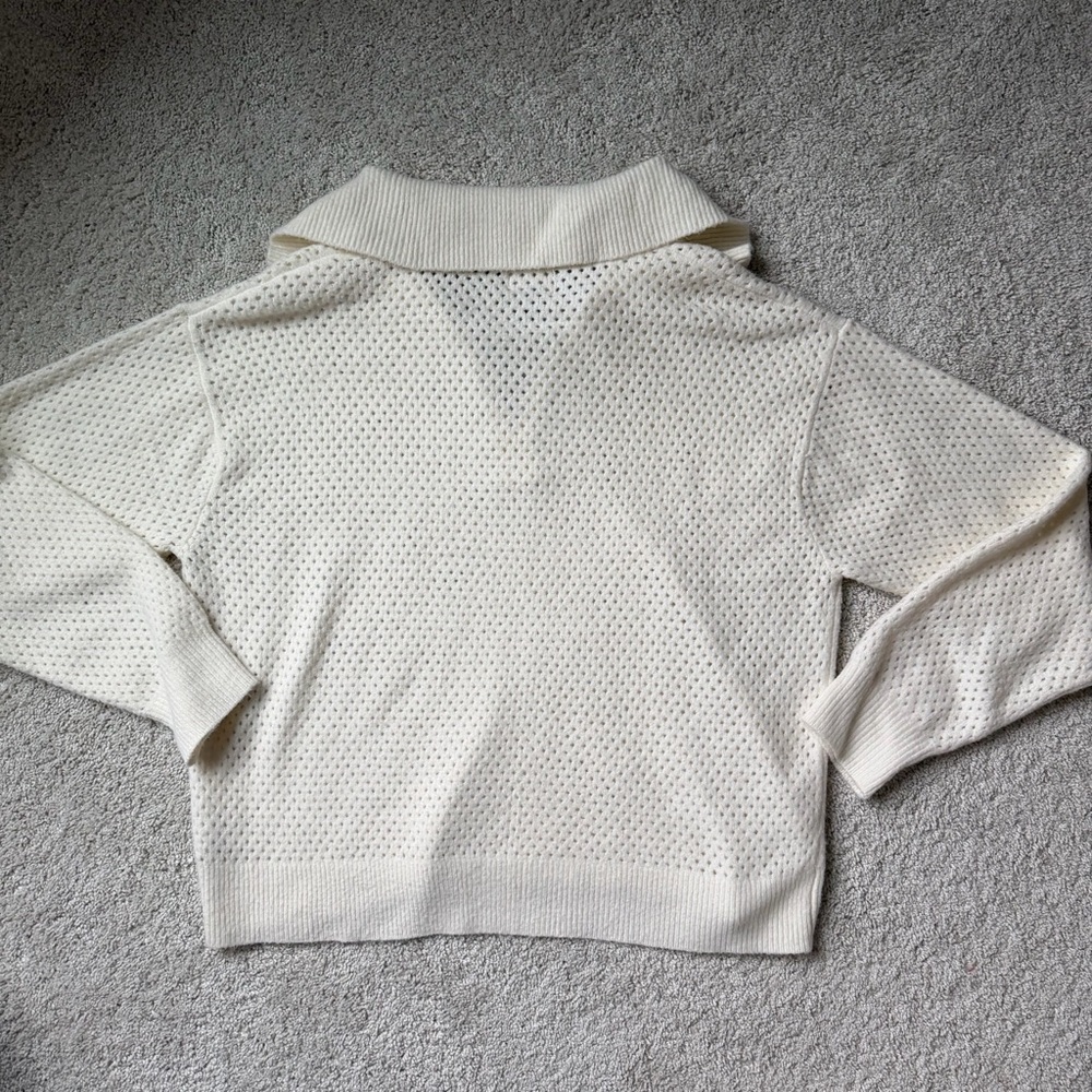 Universal Thread Cream Quarter Zip Knit Sweater - Size Large - Picture 8 of 8